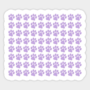 Lilac Paw Prints Sticker